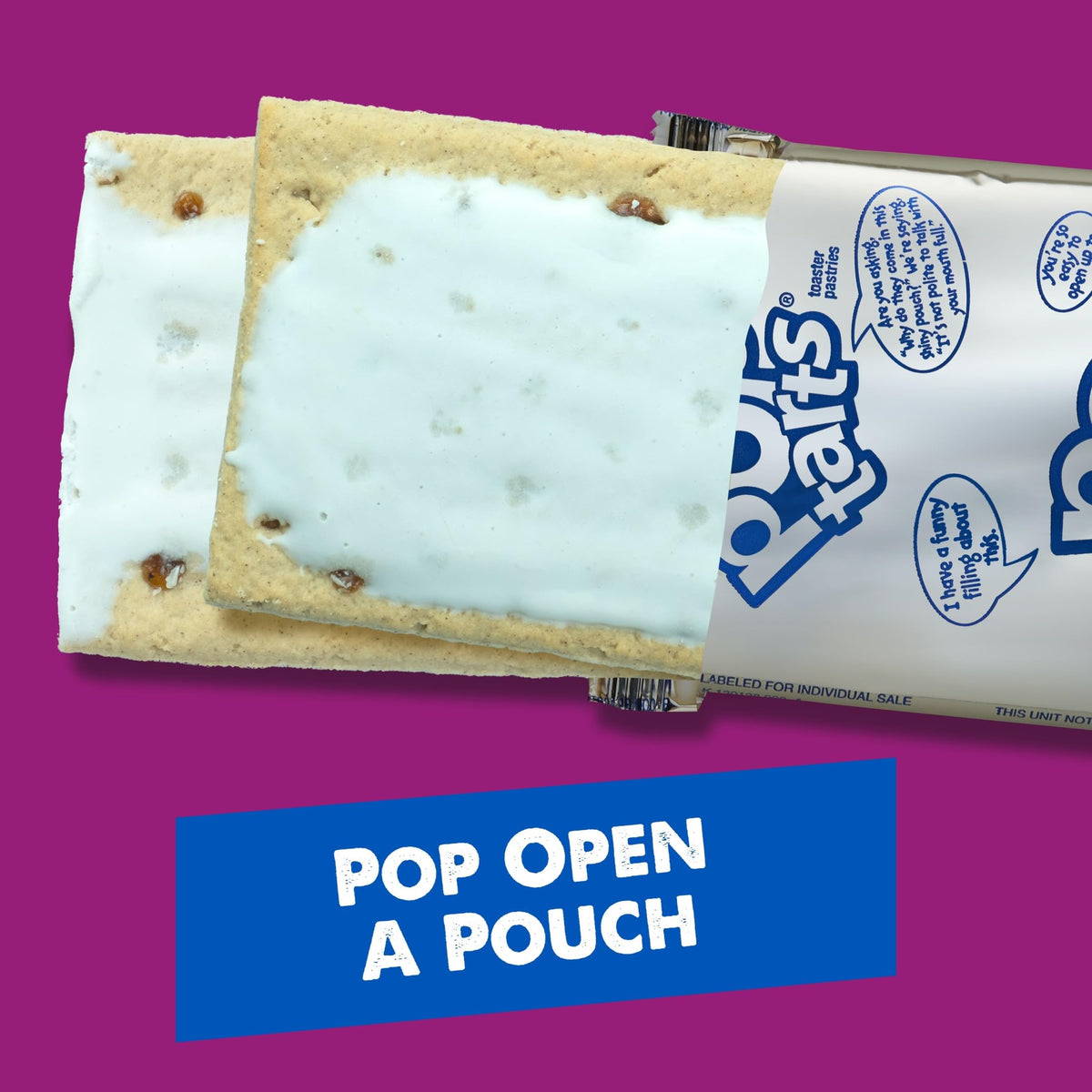 Pop-Tarts Frosted Cinnamon Roll frosting close-up, glaze detail highlights indulgent treat.