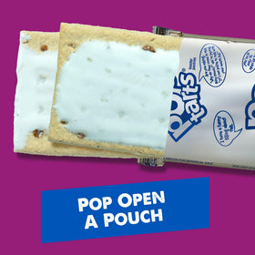 Pop-Tarts Frosted Cinnamon Roll frosting close-up, glaze detail highlights indulgent treat.