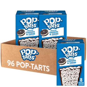 Pop-Tarts Frosted Cookies and Creme front packaging view for easy grab-and-go breakfast