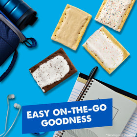 Pop-Tarts Frosted Cookies and Creme enjoy as a dessert-like breakfast.