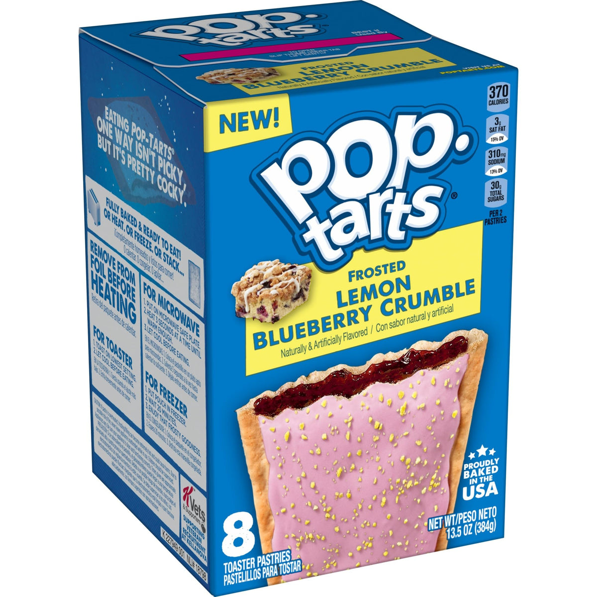 Pop-Tarts Frosted Lemon Blueberry Crumble—good source of three B vitamins for daily snacking.