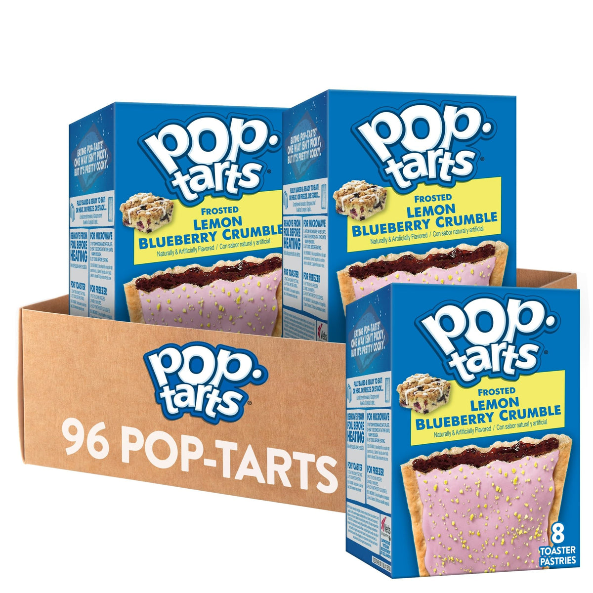 Pop-Tarts Frosted Lemon Blueberry Crumble box—perfect on-the-go breakfast option.