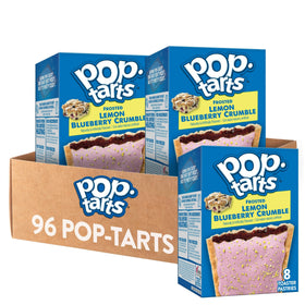 Pop-Tarts Frosted Lemon Blueberry Crumble box—perfect on-the-go breakfast option.