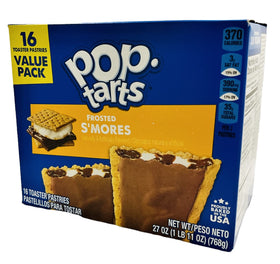 Pop-Tarts Frosted S'mores packaging close-up highlights grab-and-go breakfast convenience.