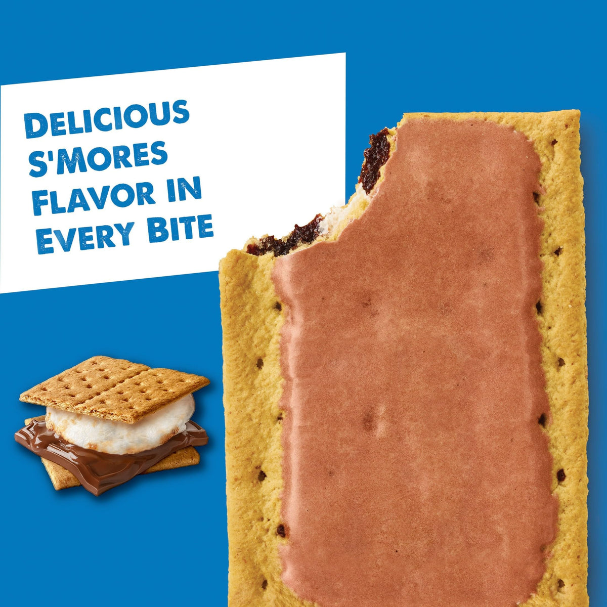 Pop-Tarts Frosted S'mores with milk for a morning meal