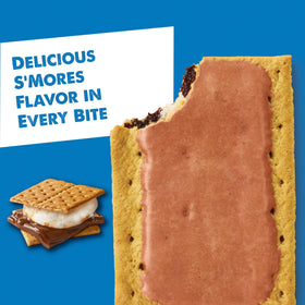 Pop-Tarts Frosted S'mores with milk for a morning meal