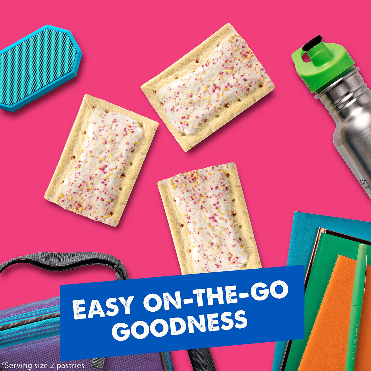 Kids enjoy Harvest Strawberry Pop-Tarts as a quick after-school snack