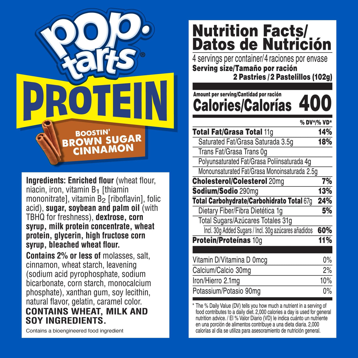 Pop-Tarts Protein Boostin' Brown Sugar Cinnamon filling close-up shows gooey center.