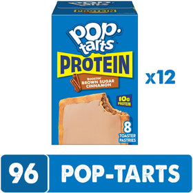 Pop-Tarts Protein Boostin' Brown Sugar Cinnamon frosting detail highlights sweet finish.