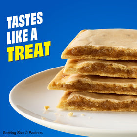 Pop-Tarts Protein Boostin' Brown Sugar Cinnamon toasted pastry with crispy crust.