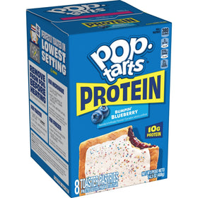 Portable pouch snack: Pop-Tarts Protein Bumpin' Blueberry on the go.