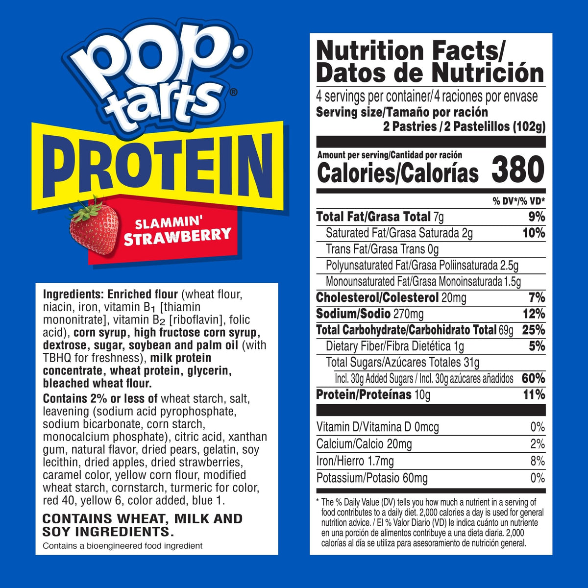 Pop-Tarts Protein Slammin' Strawberry filling close-up shows gooey texture for a satisfying snack.