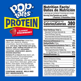 Pop-Tarts Protein Slammin' Strawberry filling close-up shows gooey texture for a satisfying snack.
