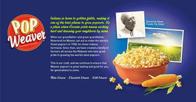 Pop Weaver Butter Popcorn in microwave-ready bag for easy prep