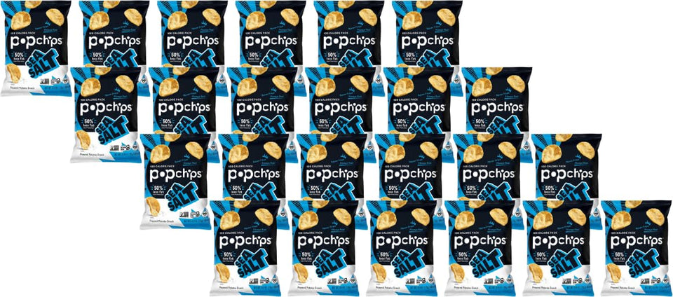 Popchips Sea Salt bag reveals light, crispy chips with bold flavor for on-the-go snacking.