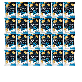 Popchips Sea Salt Potato Chips bag front shows light, airy crunch.