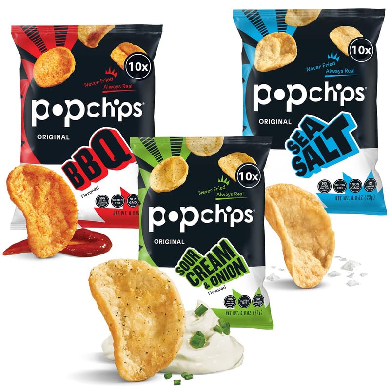 Popchips BBQ bag on display, convenient on-the-go snacking