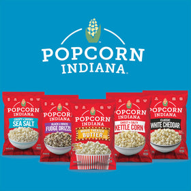 Real butter flavor from Popcorn Indiana enhances crisp, flavorful popcorn.