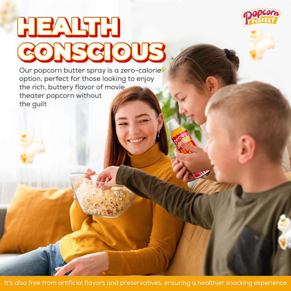 Popcorn Perfect dairy-free butter topping suitable for gluten-free diets.
