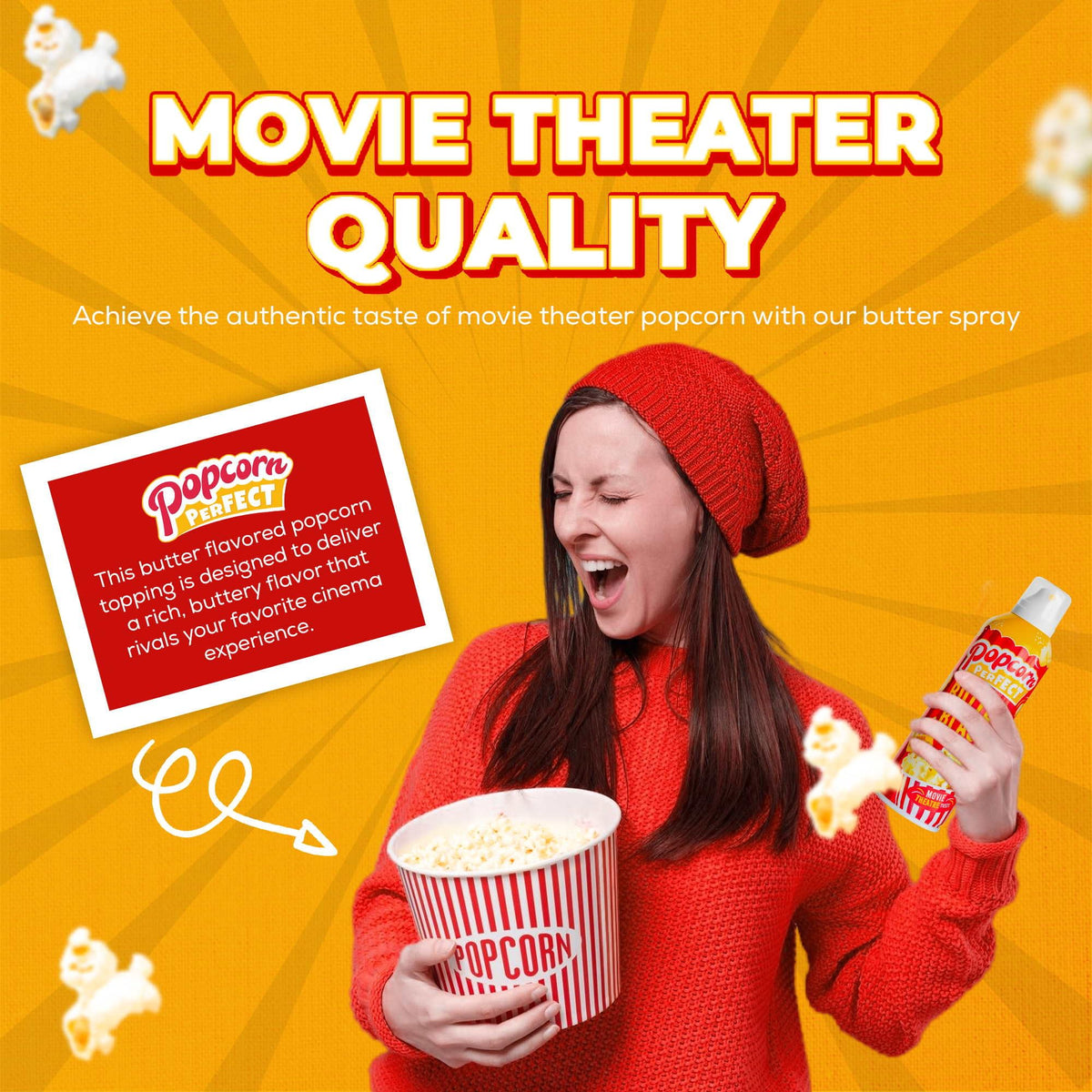 Popcorn Perfect movie theater butter flavor elevates home popcorn quality.