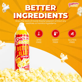 Popcorn Perfect zero-calorie butter spray delivers rich taste with control.