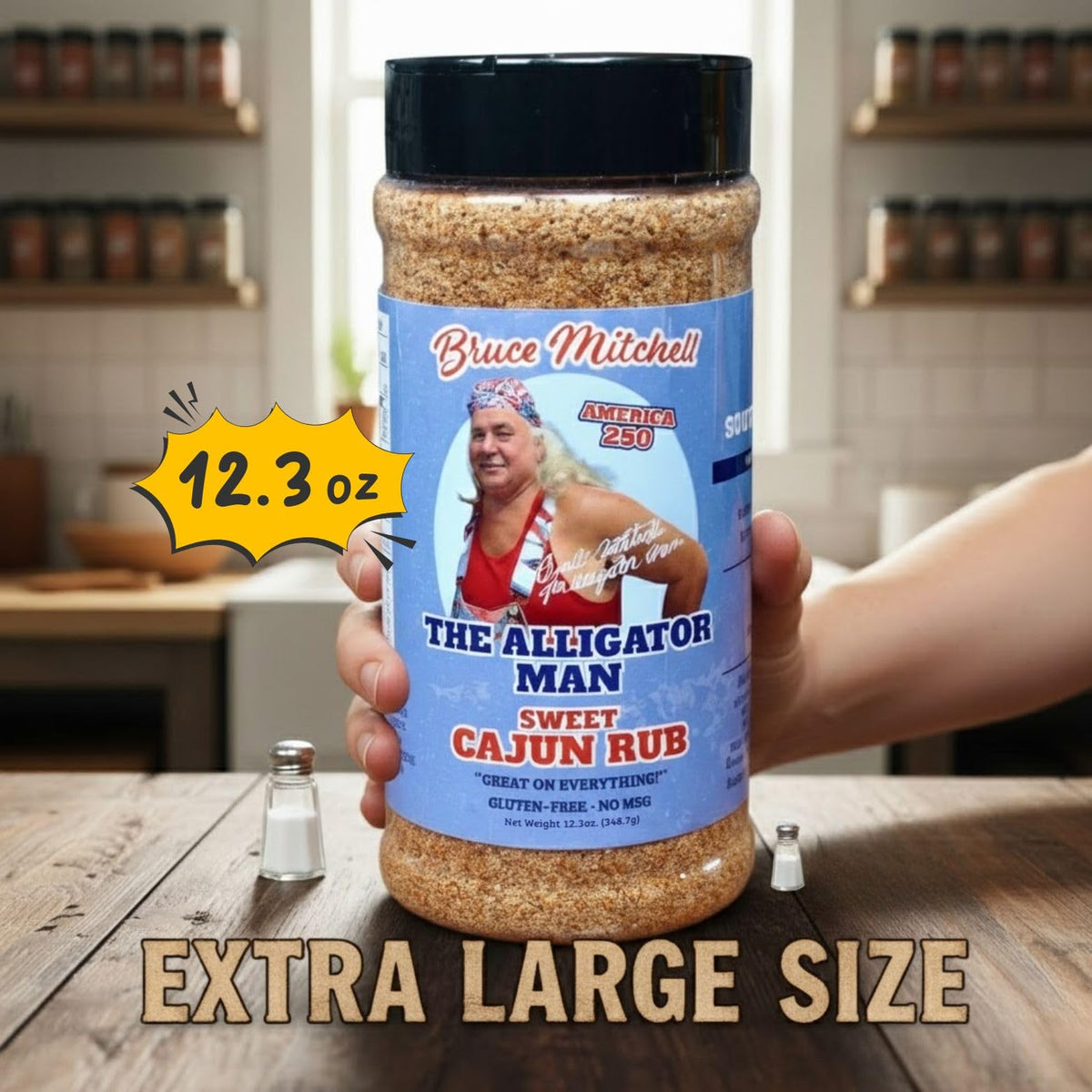 Popcorn dusted with Cajun rub adds savory crunch.