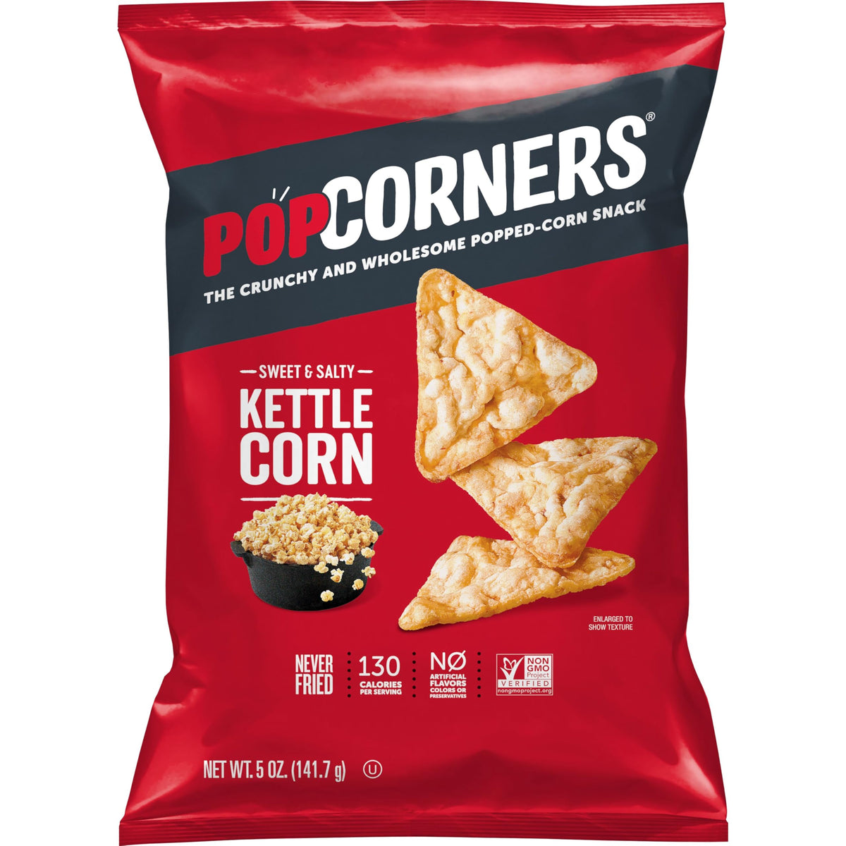 PopCorners Sweet and Salty Kettle Corn bag, ready for sharing and snacking.