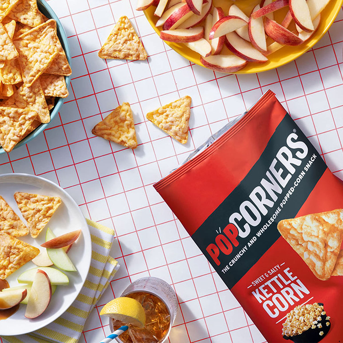 Close-up of ingredients in PopCorners, featuring sunflower oil and cane sugar.