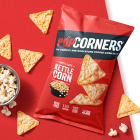Nutrition label highlighting 130 calories per serving for PopCorners snack.