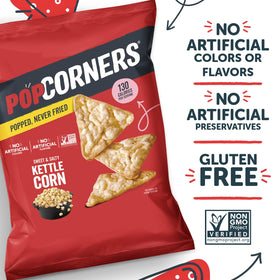 Label highlights simple ingredients: yellow corn and sunflower oil.