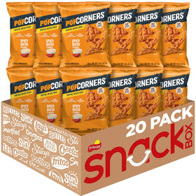 PopCorners Spicy Queso snack bags show portable crunch for on-the-go cravings.