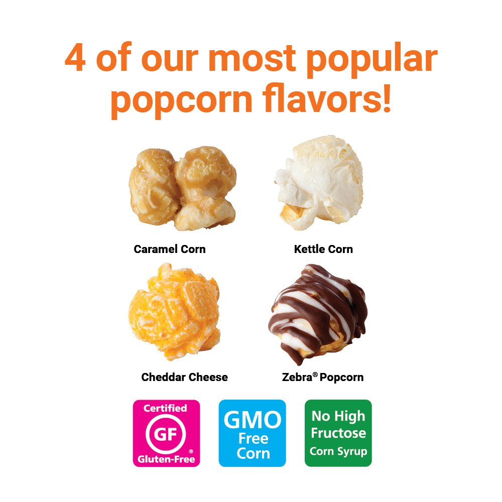 Popcornopolis Caramel Cone Pack—sweet treat perfect for parties and movie nights.