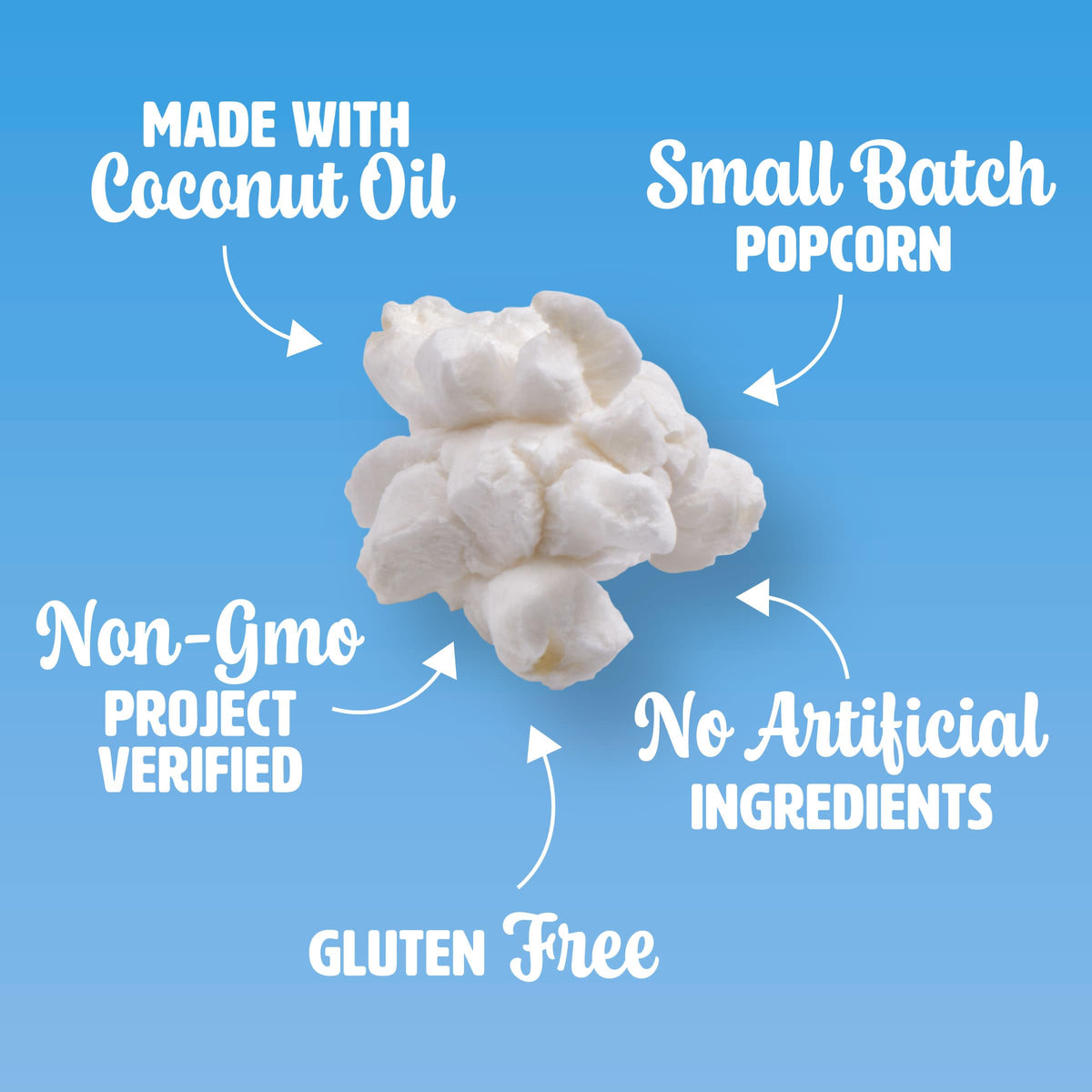 Three-ingredient Popcornopolis Nearly Naked close-up highlighting simplicity