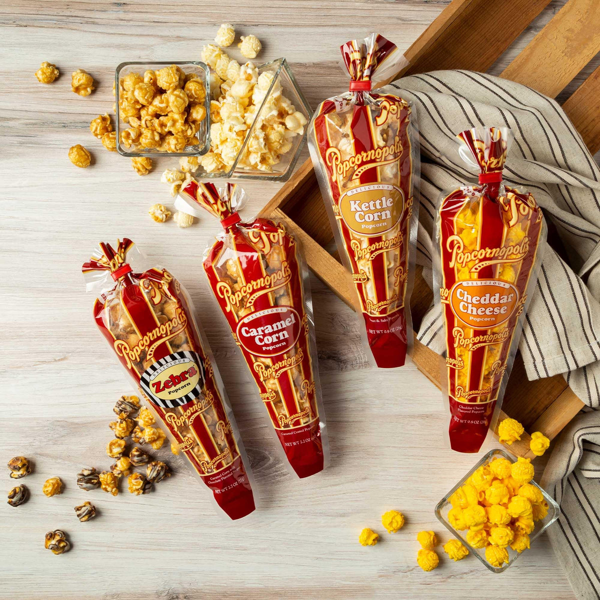 Popcornopolis non-GMO American corn cone emphasizes clean ingredients