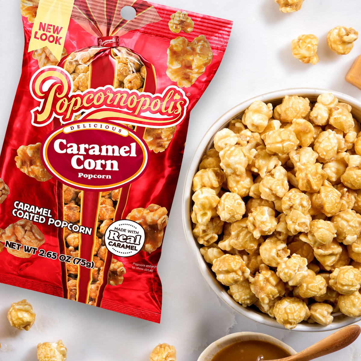 Popcornopolis non-GMO American-grown corn delivers premium flavor.