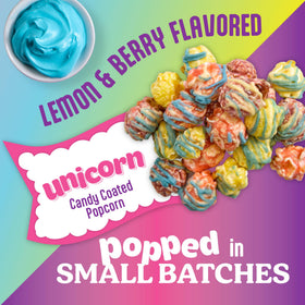 Popcornopolis Unicorn gift box ready for party favors or gifts.