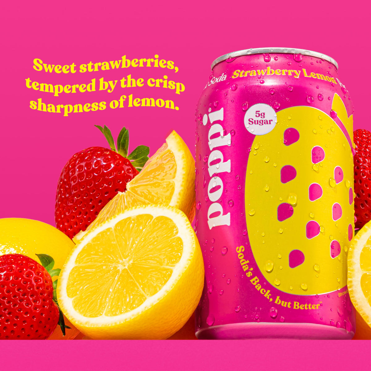 Poppi can closeup fizz captures sparkling refreshment for daily enjoyment.