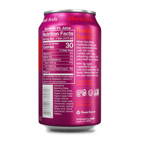 Poppi Cherry Cola can ingredients label for clarity and trust