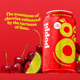 Poppi Cherry Limeade 12-pack displayed for convenient everyday refreshment.