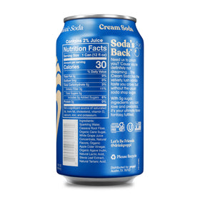 Poppi Cream Soda can top view for on-the-go refreshment.