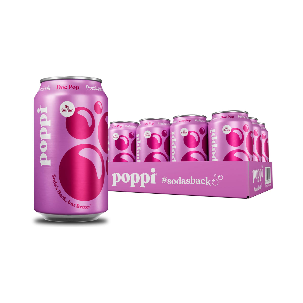 Poppi Doc Pop bottle—sparkling prebiotic refreshment with apple cider vinegar