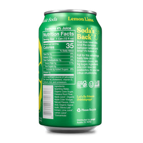 Poppi Lemon Lime prebiotic soda can ready for on-the-go refreshment