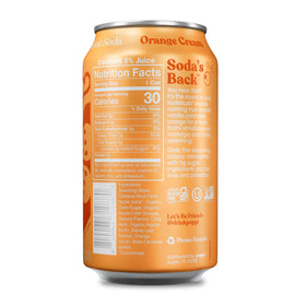 Poppi Orange Cream Soda can pouring into a glass with fizz and aroma