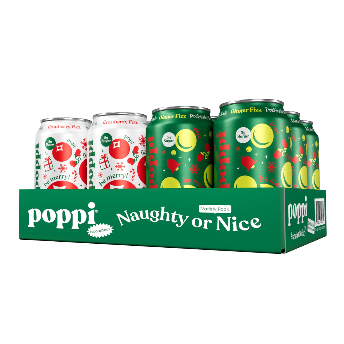 Poppi Sparkling Prebiotic Ginger Fizz bottle, ideal for a refreshing everyday mix.