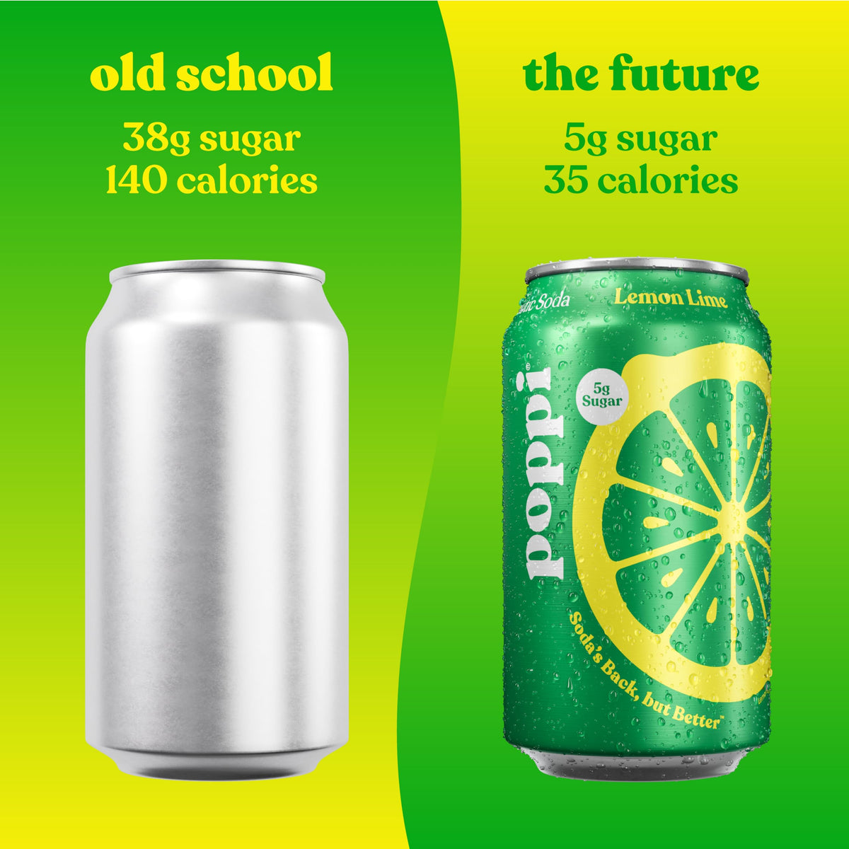 Poppi Cream Soda flavor bottle features smooth fizz and balanced sweetness.