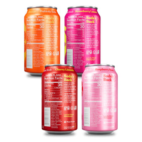 Poppi strawberry lemon can, bright citrus flavor ideal for a light afternoon sip.
