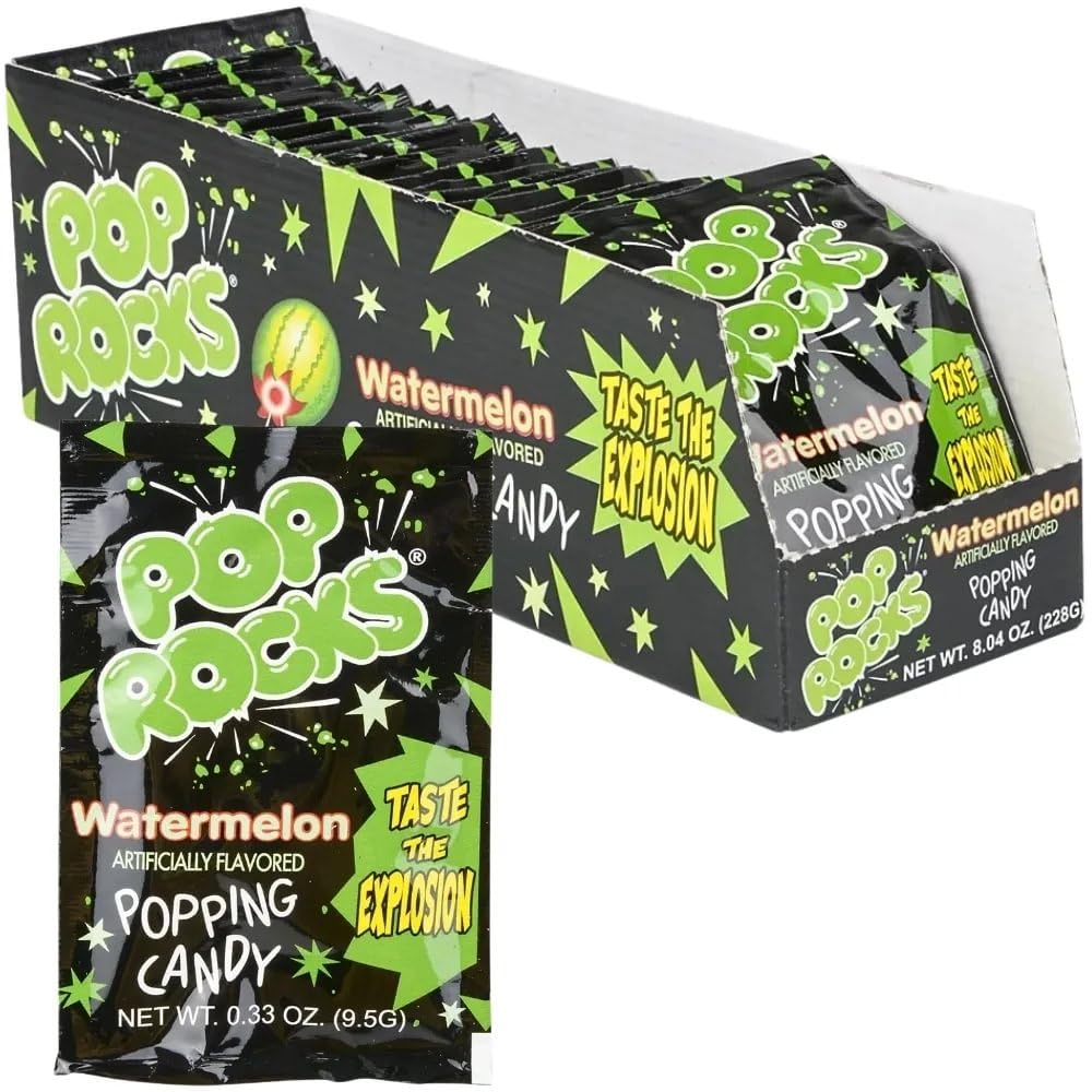 Pop Rocks Watermelon bag front view, ideal party snack.