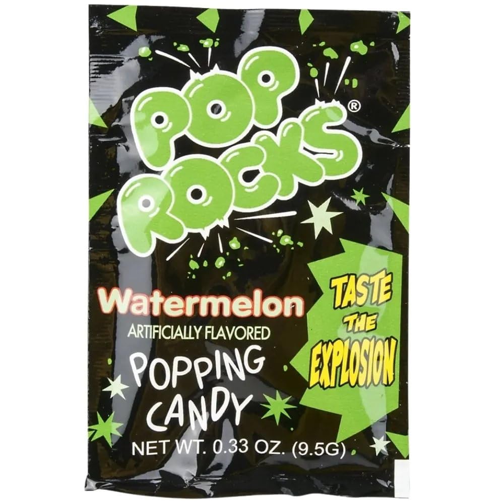 Pop Rocks Watermelon bag side view, perfect for on-the-go snacking.
