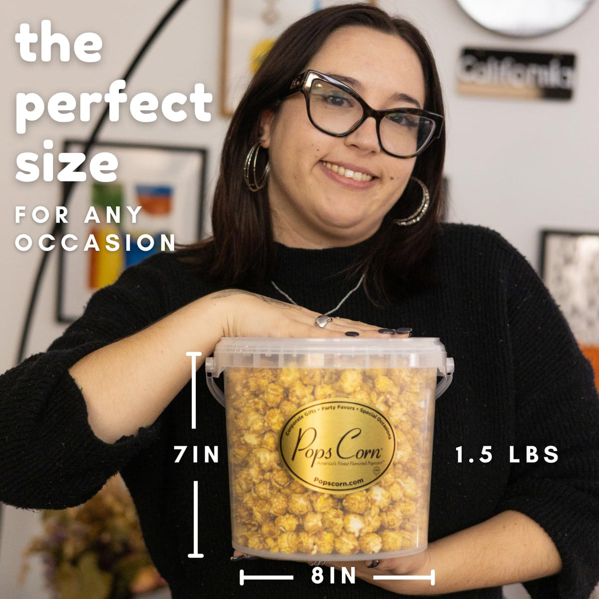 Pops Corn family-owned brand since 2000, handcrafted craftsmanship visible in packaging