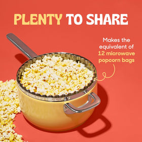 PopSmith family-friendly popcorn night with premium yellow kernels.